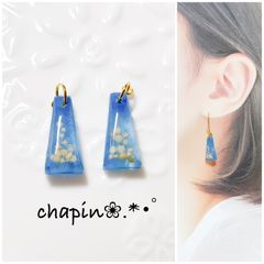 No.642-F 海☆星の砂☆レジン☆ピアス・イヤリング(ゴールド) - メルカリ