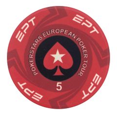 RedAces EPT ポーカーチップ カジノチップ 麻雀 トランプ ゴルフ ゲーム 25枚セット $5 赤