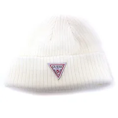 ゲス GUESS ニット帽 ビーニー ワッチキャップ 折り返し ロゴ アクリル F ホワイト 白 /FT3のサムネイル