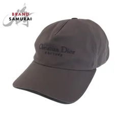美品 Christian Dior クリスチャンディオール グレー シルバー金具 コットン キャップ 帽子 レディース 601402【中古】のサムネイル
