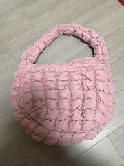 ファロール FALOR リボン メッシュバッグ 本革使い ピンク - メルカリ