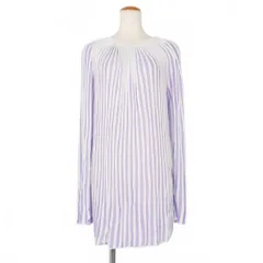 エムエムシックス メゾンマルジェラ MM6 Maison Margiela 22SS リブ ニット チュニック スカート 2WAY M 紫 白 パープル ホワイト S52HA0247のサムネイル