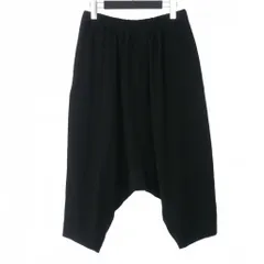 ブラックコムデギャルソン BLACK COMME des GARCONS サルエルパンツ ゴムウエスト 無地 ウール Sサイズ ブラック 黒 1J-P021 AD2022のサムネイル