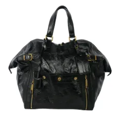 イヴサンローラン YVES SAINT LAURENT ダウンタウン DOWNTOWN トート パテントレザー ハンドバッグバッグ 黒 ブラック 172453のサムネイル