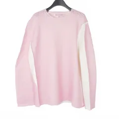 コムデギャルソンシャツ COMME des GARCONS SHIRT ニット セーター 長袖 丸首 無地 Lサイズ ピンク ホワイト 白 FO-N004のサムネイル
