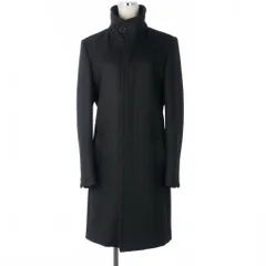 サンローラン パリ SAINT LAURENT PARIS ウール ロングコート 無地 Fサイズ34 ブラック 黒 MQ29 485488 Y046Rのサムネイル