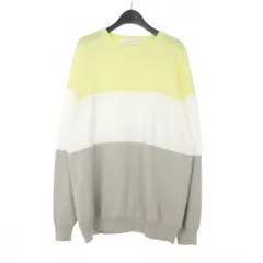 グラフペーパー Graphpaper 22SS Suvin Trcolor Crew Neck Knit トリコロール コットン ニット セーター 長袖 F マルチカラー GM221-80127のサムネイル