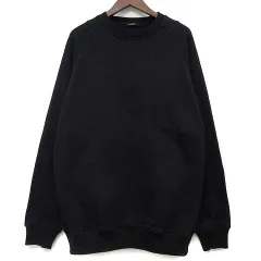 未使用品 コモリ COMOLI 2025AW コットン 裏毛 クルーネック スウェット シャツ トレーナー 長袖 C03-05002 ブラック 黒 4のサムネイル
