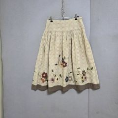 ✴︎着物リメイク✴︎チェック絣✴︎ロングスカート✴︎木綿100
