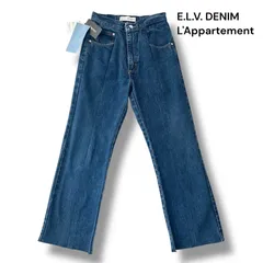 エーエルヴィーデニム E.L.V. DENIM アパルトモン L'Appartement FLARE DENIM フレアデニム パンツ 25 M 新品タグ付き 定価68,200円 6M053のサムネイル