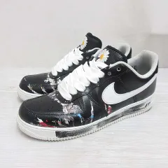ナイキ NIKE PEACEMINUSONE ピースマイナスワン AIR FORCE 1 07 PARA NOISE G-DRAGON エアフォース 1 ロー パラノイズ ジードラゴン AQ3692-001 29cm ブラック スニーカー シューズ ☆AA★のサムネイル