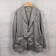 CROCODILE   クロコダイル　テーラードジャケット　極薄・軽量　シアサッカー風　グレー　Lサイズのサムネイル