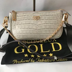 極美品 JRA認定 JRAタグ COCOCELUX GOLD　ヒマラヤクロコダイル ２WAYチェーンバッグのサムネイル