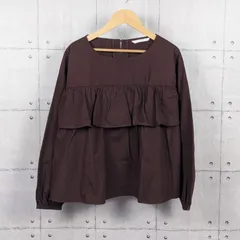 Te chichi TERRASSE   テチチテラス 　ティアードブラウス  胸元フリル　ブラウン　Fサイズのサムネイル