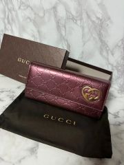 美品✨️グッチ グッチシマ レディース 長財布 ピンク S000735 美品✨️グッチ グッチシマ レディース 長財布 ピンク S000735 - メルカリ