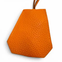 美品▼HERMES エルメス ヴィンテージ レザー シルバー金具 マルジェラ期 クロシェット ネックレス オレンジ □D刻印 フランス製 メンズのサムネイル