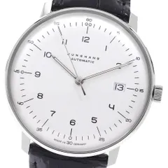 ユンハンス JUNGHANS 027/4700.04 マックスビル デイト 自動巻き メンズ 内箱・保証書付き_967749のサムネイル