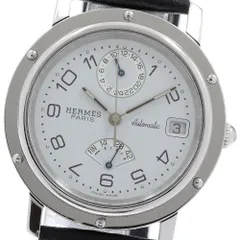 エルメス HERMES CL5.710 クリッパー パワーリザーブ GMT 自動巻き メンズ 保証書付き_967628のサムネイル