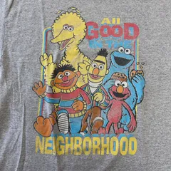 公式 セサミストリート Tシャツ Lサイズ GREY 半袖 Sesame Street アニメ アメカジ ヴィンテージ 古着のサムネイル