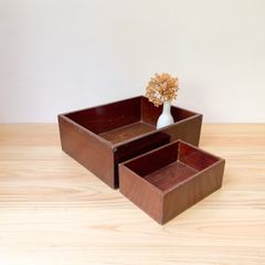 古い木箱 収納箱 2箱セット 古道具 ビンテージ アンティーク レトロ