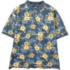 古着 00年代 オーシャンパシフィック Ocean pacific 花柄 半袖 ポロシャツ メンズL相当/eaa657443のサムネイル