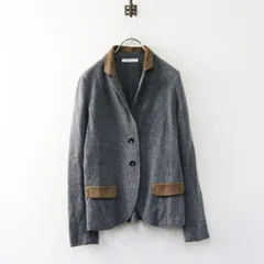 LAMBERTO LOSANI ランベルトロザーニ スエード切替 ウールカシミヤシングルジャケット S グレー┃ブレザー【2400015060903】のサムネイル