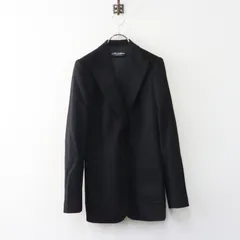 美品 JPタグ DOLCE&GABBANA ドルチェ＆ガッバーナ カシミヤ メルトン シングルジャケット 36 ブラック┃黒【2400015060828】のサムネイル
