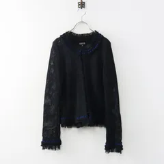 Archive ランバン コレクション LANVIN COLLECTION コットンペーパー フリルチュール装飾ニットジャケット 38 ブラック┃【2400015060798】のサムネイル