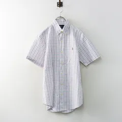 インパクト21期 ラルフローレン RALPH LAUREN カスタムフィット グラフチェック ボタンダウン 半袖シャツ M ホワイト┃【2400015060637】のサムネイル
