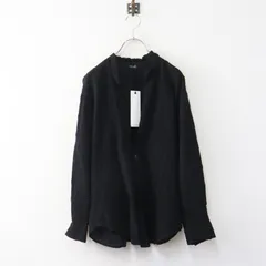定価2.8万 2022SS パドカレ pas de calais 東炊きリネンドットジャガードブラウス 36＼ブラック スキッパー シャツ【2400015005423】のサムネイル