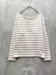 SLOBE IENA スローブイエナ デラベボーダーボートネックプルオーバー カットソー sizeF/ベージュ ◇■ レディースのサムネイル