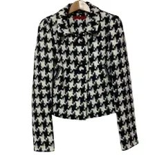 良品 VIVIENNE TAM ヴィヴィアンタム ウールブレンド ジャケット サイズ1 ブラック ホワイト レディース 古着 中古 USEDのサムネイル