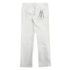 良品 MONCLER モンクレール PANTALONE 5 TASCHE 5ポケト パンツ スリム ストレッチ ロゴ 刺繍 46 白 ホワイト メンズ 古着 中古 USEDのサムネイル