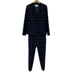 美品 ANY SIS エニィスィス サーモ 2WAY ストレッチ ジャケット パンツ スーツ セットアップ 2 ネイビー レディース 古着 中古 USEDのサムネイル