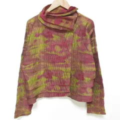 新品同様 ISSEY MIYAKE イッセイミヤケ 3D プリーツ グラデーション ジャケット マルチカラー サンプル品 レディース 古着 中古 USEDのサムネイル