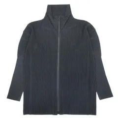 未使用 HOMME PLISSE ISSEY MIYAKE オムプリッセ イッセイミヤケ 24ss ZIP UP JACKET プリーツ ジップアップジャケット ブルゾン 2 黒 メンズ 古着 中古 USEDのサムネイル