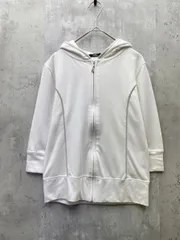 INED イネド ライン ラメ ジップアップ パーカー ライトアウター カジュアルsize9/ホワイト ■◇ レディースのサムネイル