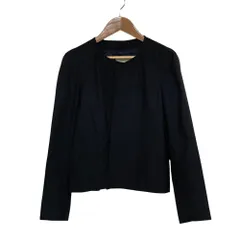 美品 Dries Van Noten ドリスヴァンノッテン リネンブレンド ノーカラージャケット サイズ36 ブラック レディース 古着 中古 USEDのサムネイル