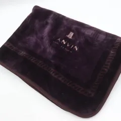 ランバン ブランケット ひざ掛け 約100cm×70cm 西川 ブランド 小物 レディース パープル LANVIN 【中古】のサムネイル