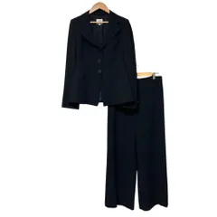 美品 ARMANI COLLEZIONI アルマーニコレツォーニ ウール テーラードジャケット スラックス スーツ セットアップ 42 ブラック レディース 古着 中古 USEDのサムネイル
