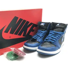 良品 NIKE ナイキ エアジョーダン ワン スニーカー 靴 27cm シューズ ダークマリーナ ブルー 青黒 メンズ 箱付き ハイカット r1805のサムネイル