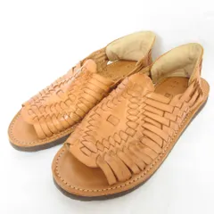 新品同様 25SS CHAMULA チャムラ Chichen チチェン ワラチ レザー ハンドメイド フラットサンダル 6204 24cm ブラウン レディース 古着 中古 USEDのサムネイル
