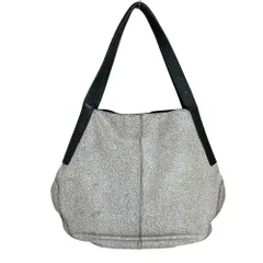 良品 HIROKO HAYASHI ヒロコハヤシ レザー ワンショルダーバッグ グレー ブラック レディース 古着 中古 USEDのサムネイル
