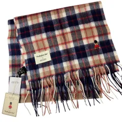 新品同様 MACKINTOSH マッキントッシュフィロソフィー バッキンガムベア ウォッシャブルウールカシミヤ チェックマフラー ベージュ メンズ レディース 古着 中古 USEDのサムネイル
