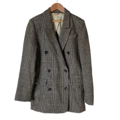 美品 Plage プラージュ GIRL チェック Wジャケット 21010922400030 サイズ38 グレー レディース 古着 中古 USEDのサムネイル