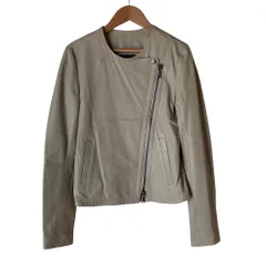 美品 Theory セオリー PERFECT LEAT JOEAN J ライダースジャケット S グレー レディース 古着 中古 USEDのサムネイル
