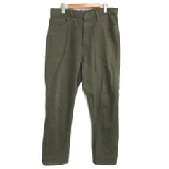 ナイジェルケーボン NIGEL CABOURN レイルマンデニム シンチバック ボタンフライ 34 カーキのサムネイル