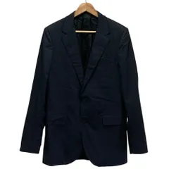 良品 LANVIN ランバン 2B 総裏 センターベント カットオフ テーラードジャケット 48 ネイビー メンズ 古着 中古 USEDのサムネイル