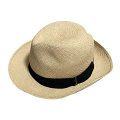未使用 Borsalino ボルサリーノ パナマハット 58 ベージュ レディース 古着 中古 USEDのサムネイル