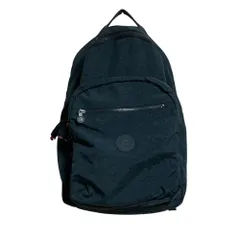 新品同様 KIPLING キプリング ナイロン バッグパック リュック チャーム付き ネイビー レディース 古着 中古 USEDのサムネイル